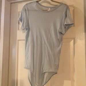 Baby blue American apparel bodysuit